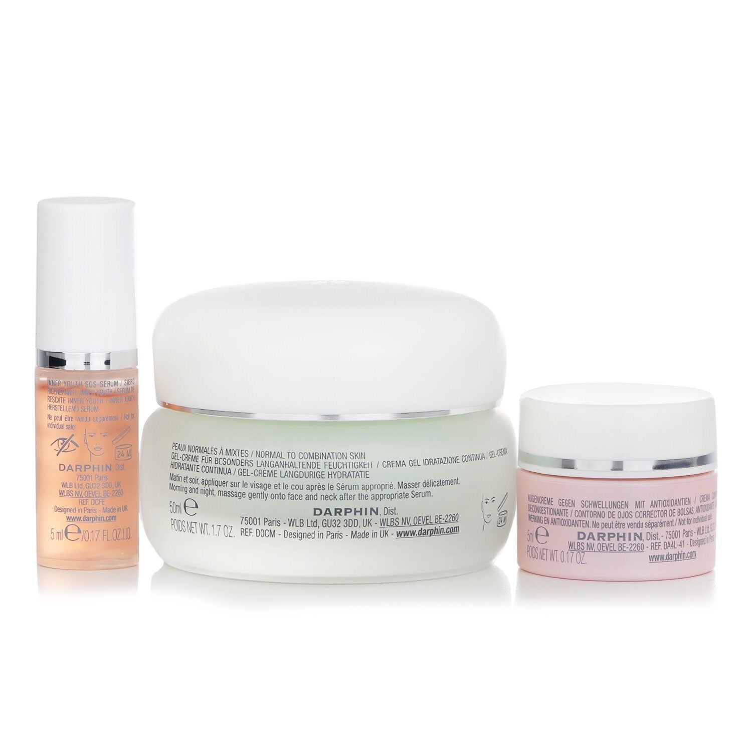 DARPHIN - Hydration Dive Set: Youth Rescue Serum 5ml + Anti Oxidant Eye Cream 5ml + Hydrating Cream Gel 50ml DCW6 / 108564 3pcs - Beauty Nuova